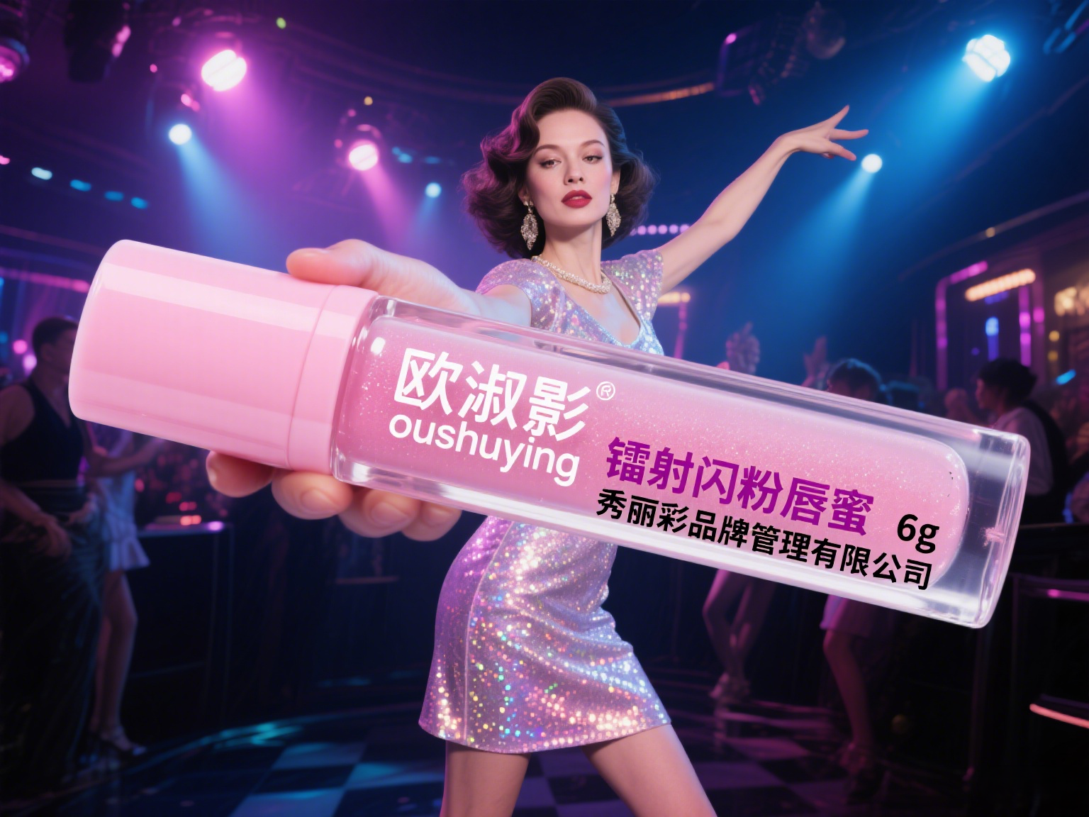 欧淑影镭射闪粉唇蜜